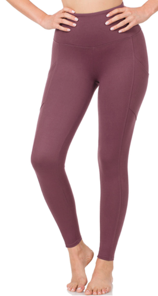 *ZENANA BUTTERY SOFT LEGGINGS WITH POCKETS*